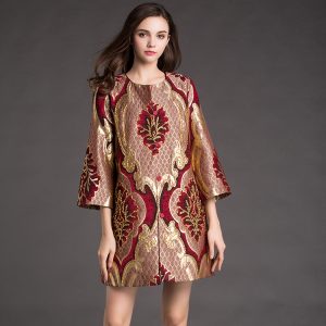 2016-casaco-de-inverno-de-moda-de-3--4-manga-real-barroco-impresso-em-relevo