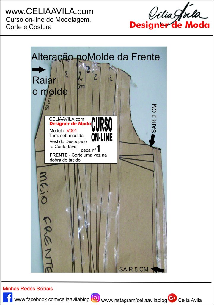 ALTERAÇÃO NO MOLDE DA FRENTE